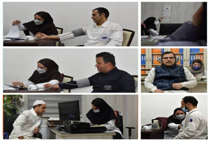 انجام معاینات ادواری سالیانه جهت حفظ سلامت کارکنان در لابراتوارهای رازک